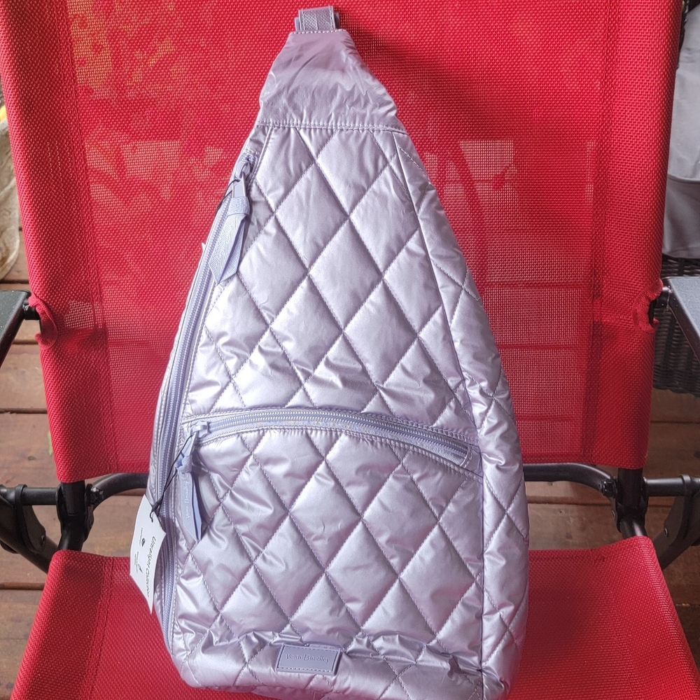 Vera Bradley Lavender Pearl Ultralight Essential Sling Backpack - NWT - Picture 4 of 16
